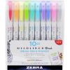 Zebra Mildliner Brush&Marker Ecsetirón készlet 05/07 mm kétvégű 10 különböző szín