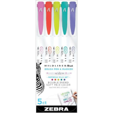 Zebra Mildliner Brush Refresh 5db-os kettős végű ecset marker (79405) filctoll, marker