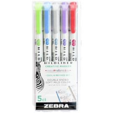 Zebra Mildliner Cool&Refined 5db-os kettős végű szövegkiemelő készlet (ZEBRA_78205) filctoll, marker