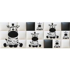  Zebra nyomtatott műbőr falvédő tapéta, díszléc és más dekoráció