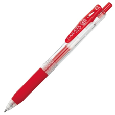 Zebra Zselés toll 0,5mm, piros test, Zebra Sarasa Clip, írásszín piros toll