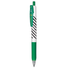 Zebra Zseléstoll, 0,33 mm, nyomógombos, csíkos test, zebra "sarasa clip", zöld 48294 toll