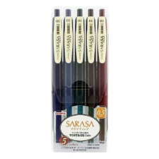 Zebra Zseléstoll készlet ZEBRA Sarasa Clip Vintage nyomógombos 0,5 mm 5 db/készlet alap színek toll