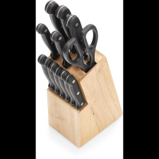 Zeller blokk 12 késsel, gumifa, 9 x 12 x 32,5 cm (24558) kés és bárd