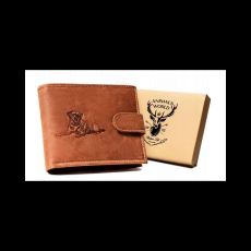 Zellia Férfi bőr pénztárca n992l-chm-dog-1-7605 cognac - világos barna