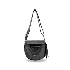 Zellia Női Oldaltáska 21028 Fekete Matt - Steppelt - Ezüst K. kézitáska és bőrönd