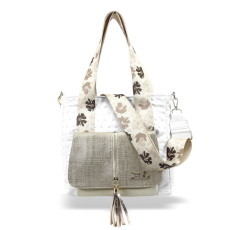  Zellia Női Válltáska 24067 – Next C. Flowers – Fehér – Arany – Ss-Ch –