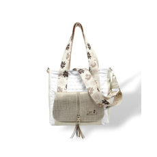Zellia Női Válltáska 24067 - Next C. Flowers - Fehér - Beige - Arany - Ss-Ch -