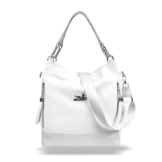  Zellia Női Válltáska 25022 Fehér-Ezüst – Ch –