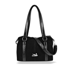  Zellia Női Válltáska 25191 Fekete – Velúr –