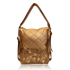  Zellia női válltáska/hátizsáká alakítható 22199 arany – steppelt – D2 –