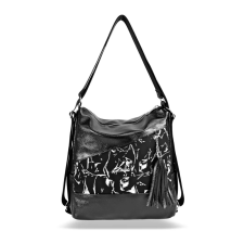  Zellia Női Válltáska/Hátizsáká Alakítható Zlb330 Fekete – Leaf – kézitáska és bőrönd