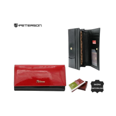 Zellia Peterson Női Bőr Pénztárca Ptn 1N-409-6709 Black-Red