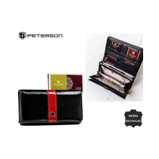 Zellia Peterson Női Bőr Pénztárca Ptn 421077-Sh-9930 Black-Red