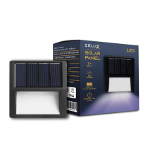  Zelux LED Szolár napelemes fali lámpa Fekete kültéri világítás