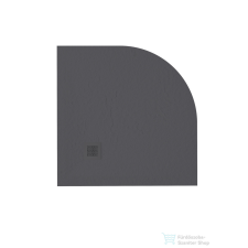 Zenon Angular Slate 100x100 cm-es negyedköríves zuhanytálca, Negro ANG100NE kád, zuhanykabin