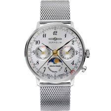 Zeppelin 7037M-1 Hindenburg LZ129 ladies watch moon phase 36mm 3ATM, karóra