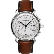 Zeppelin 8676-1 Chronograph 100 Years Zeppelin Mens Watch 42mm 5ATM, karóra
