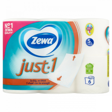Zewa Just 1 toalettpapír 5 rétegű 6 tekercs higiéniai papíráru