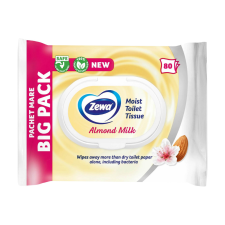 ZEWA nedves toalettpapír zárható Almond Milk 80db-os higiéniai papíráru