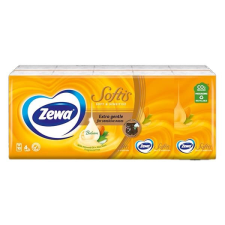 ZEWA Papírzsebkendő ZEWA Softis Soft &amp; Sensitive 4 rétegű 10x9 darabos higiéniai papíráru