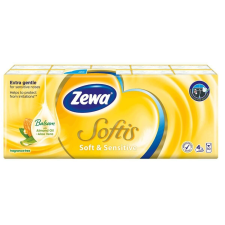 ZEWA Softis papírzsebkendő Soft & Sensitive 10x9db higiéniai papíráru
