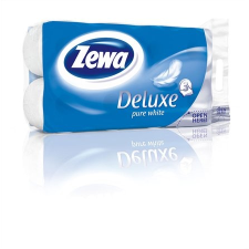 ZEWA Toalettpapír, 3 rétegű, 8 tekercses, "Deluxe, fehér higiéniai papíráru