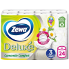 ZEWA Toalettpapír 3 rétegű kistekercses 100% cellulóz 24 tekercs/csomag Deluxe Zewa Camomile Comfort hófehér