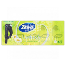 ZEWA Zewa Deluxe papírzsebkendő 3 rétegű 10x10 db Camomile Comfort higiéniai papíráru