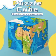 Ziina World Map 3x3 kocka kreatív és készségfejlesztő