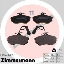 Zimmermann fékbetétkészlet, tárcsafék 20669.190.1 autóalkatrész