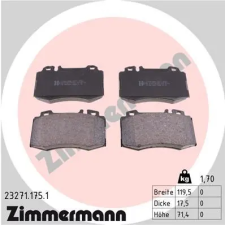 Zimmermann fékbetétkészlet, tárcsafék 23271.175.1 autóalkatrész