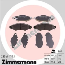 Zimmermann fékbetétkészlet, tárcsafék 23340.170.1 autóalkatrész