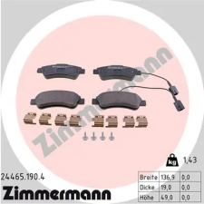 Zimmermann fékbetétkészlet, tárcsafék 24465.190.4 fékbetét