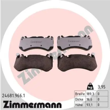 Zimmermann fékbetétkészlet, tárcsafék 24681.966.1 fékbetét
