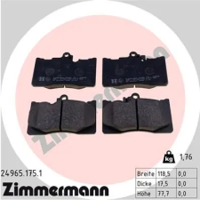 Zimmermann fékbetétkészlet, tárcsafék 24965.175.1 autóalkatrész