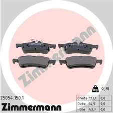 Zimmermann fékbetétkészlet, tárcsafék 25054.150.1 autóalkatrész