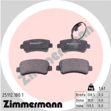 Zimmermann fékbetétkészlet, tárcsafék 25112.180.1 autóalkatrész