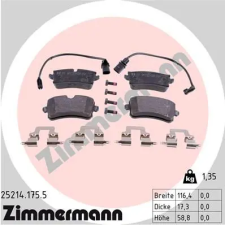 Zimmermann fékbetétkészlet, tárcsafék 25214.175.5 autóalkatrész