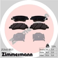 Zimmermann fékbetétkészlet, tárcsafék 25348.180.1 fékbetét