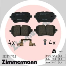 Zimmermann fékbetétkészlet, tárcsafék 26267.170.2 autóalkatrész