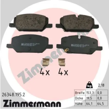 Zimmermann fékbetétkészlet, tárcsafék 26348.195.2 fékbetét