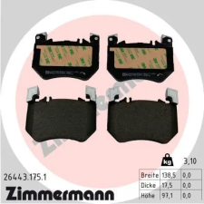 Zimmermann fékbetétkészlet, tárcsafék 26443.175.1 autóalkatrész