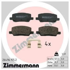 Zimmermann fékbetétkészlet, tárcsafék 26496.155.2 fékbetét