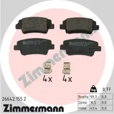 Zimmermann fékbetétkészlet, tárcsafék 26642.155.2 fékbetét