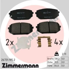 Zimmermann fékbetétkészlet, tárcsafék 26731.195.2 fékbetét