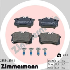 Zimmermann fékbetétkészlet, tárcsafék ZIMMERMANN 23554.170.1 autóalkatrész