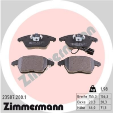 Zimmermann fékbetétkészlet, tárcsafék ZIMMERMANN 23587.200.1 autóalkatrész