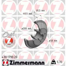 Zimmermann fékdob 430.1790.20 autóalkatrész