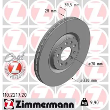 Zimmermann féktárcsa 110.2217.20 autóalkatrész